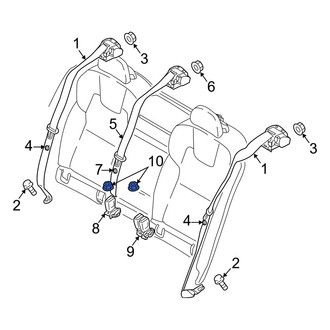 Volvo OE - Seat Belt Receptacle Nut