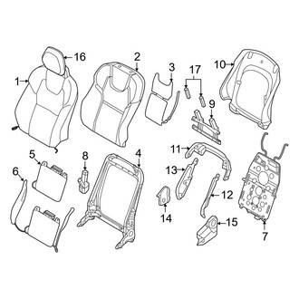 Volvo OE - Seats & Tracks - Passenger Seat Components (Seat Back, W/O Ventilated Seat), (T5 Inscription)