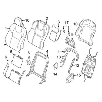 Volvo OE - Seats & Tracks - Driver Seat Components (Seat Back, W/O Ventilated Seat)