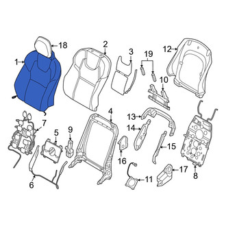 Volvo OE - Front Left Seat Back Cushion Cover