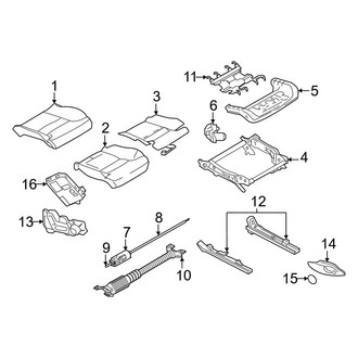 Volvo OE - Seats & Tracks - Driver Seat Components (Seat Cushion, W/O Ventilated)