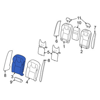 Volvo OE - Rear Right Outer Seat Back Cushion