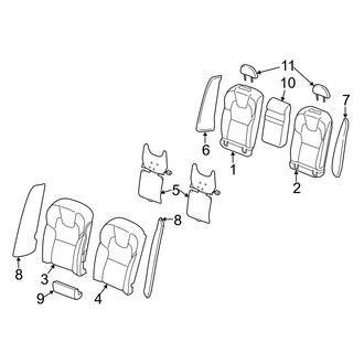 Volvo OE - Seats & Tracks - Rear Seat Components (Seat Back Components, Trim & Components)