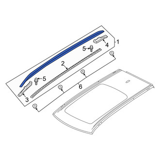 Volvo OE - Right Roof Molding