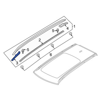 Volvo OE - Front Left Roof Molding Seal