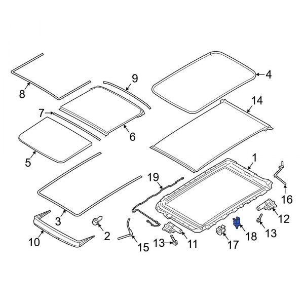 Sunroof Drain Hose Clip