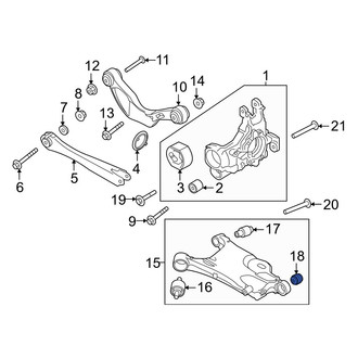 Volvo OE - Rear Lower Rear Outer Suspension Control Arm Bushing