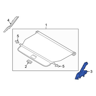 Volvo OE - Right Cargo Cover Bracket