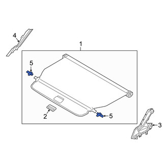 Volvo OE - Left Cargo Cover Bracket