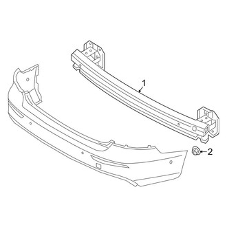 Volvo OE - Rear Bumper - Bumper & Components (With Integrated Pipes Impact Bar)