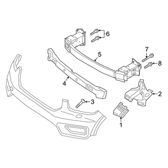 Volvo OE - Front Bumper & Grille - Bumper & Components (Mounting Support), (Core / Plus / Ultimate)