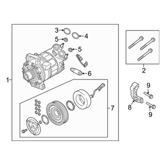 Volvo OE - Air Conditioner & Heater - Condenser, Compressor & Lines (Compressor)
