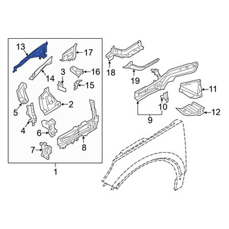Volvo OE - Front Right Upper Outer Fender Rail