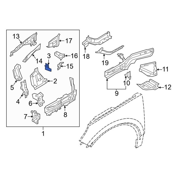 Fender Apron Bracket