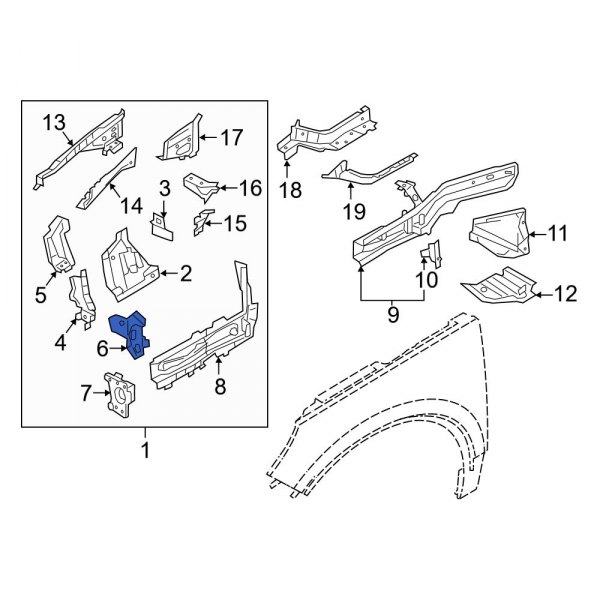 Fender Apron Reinforcement