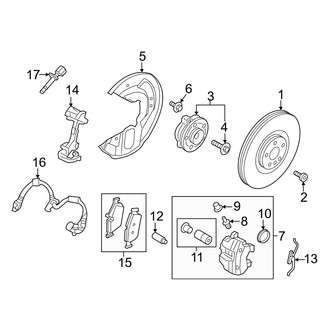 Volvo OE - Front Suspension - Brake Components (18" Brakes)