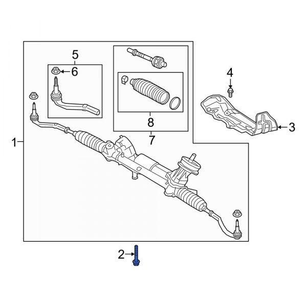 Rack and Pinion Mount Bolt