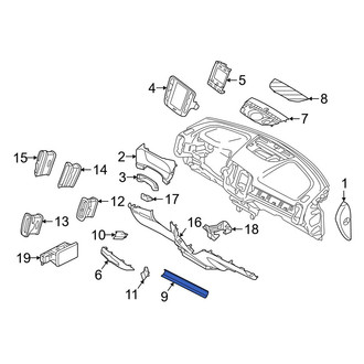 Volvo OE - Right Instrument Panel Molding