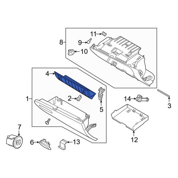 Glove Box Door Hinge