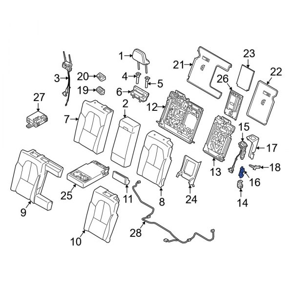 Folding Seat Latch Release Handle Bracket