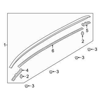Volvo OE - Roof - Exterior Trim (W/O Electric Glass Sunroof)