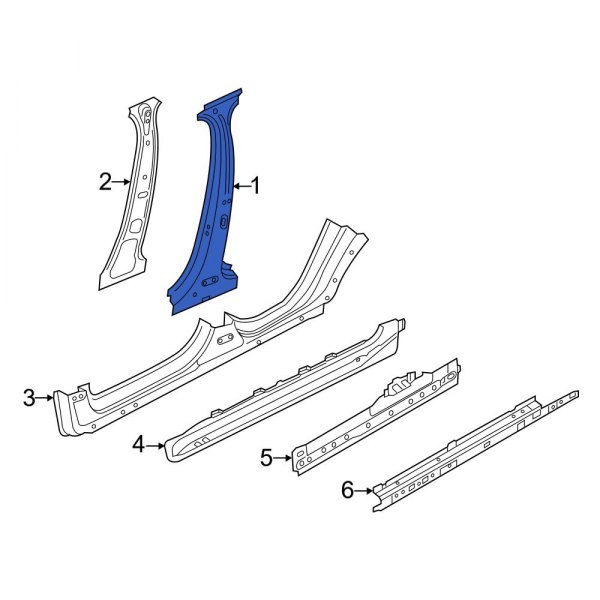 Volvo OE 32149901 Right Body BPillar Reinforcement