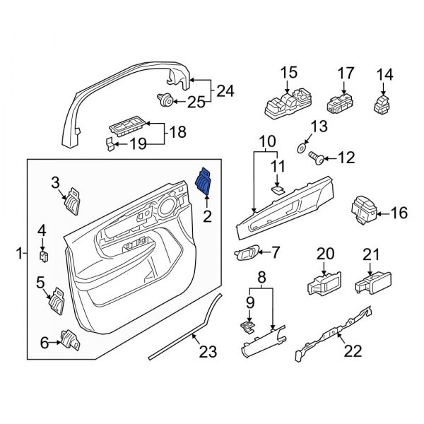 Door Interior Trim Panel Retainer