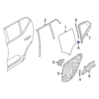 Volvo OE - Side Window Vent Screw