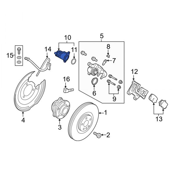 Volvo OE 31471615 Rear Parking Brake Actuator