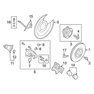 Volvo OE - Rear Suspension - Brake Components (T5 Inscription / T5 Momentum / T5 R-Design)