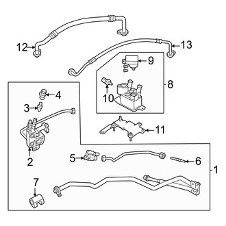 Volvo OE - Air Conditioner & Heater - Condenser, Compressor & Lines (Rear A/C Lines)