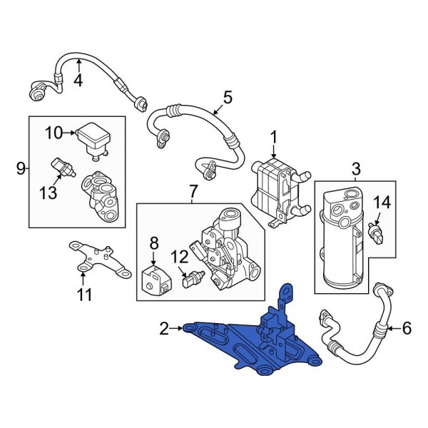 A/C Evaporator Core Bracket