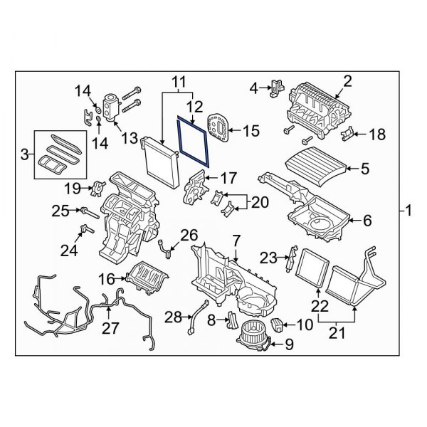 A/C Evaporator Core Seal