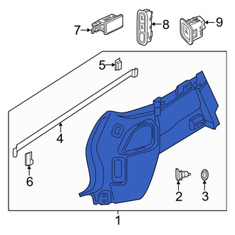 Volvo OE - Rear Right Lower Interior Quarter Panel Trim Panel