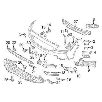 Volvo OE - Front Bumper & Grille - Bumper & Components (Trim & Brackets)