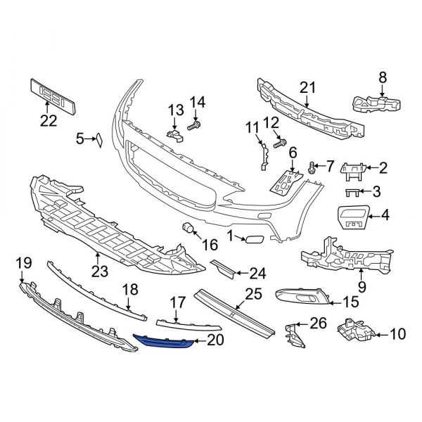 Bumper Cover Spacer Panel