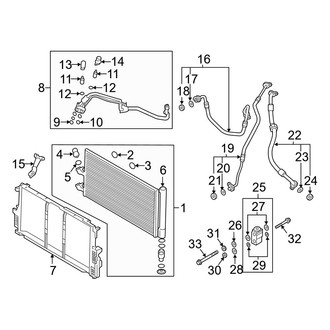 Volvo OE - Air Conditioner & Heater - Condenser, Compressor & Lines (Condenser & Lines)