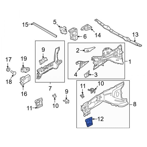 Volvo OE 31448144 - Front Right Frame Side Member Bracket