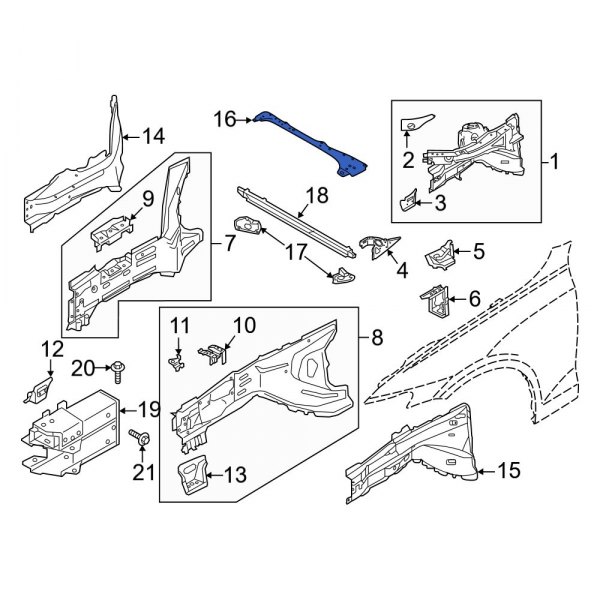 Volvo OE 32277168 Suspension Strut Brace