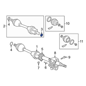 Volvo OE - Front Left CV Axle Shaft Retaining Ring