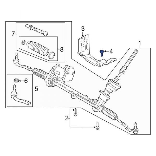 Rack and Pinion Heat Shield Screw