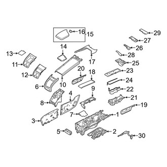 Volvo OE - Front Console (Console & Trim), (T5 Momentum / T6 Inscription / T6 Momentum)