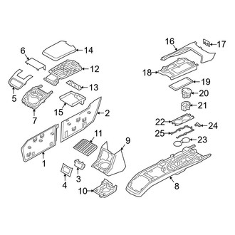 Volvo OE - Front Console (Console & Trim), (T8 Inscription / T8 Momentum)