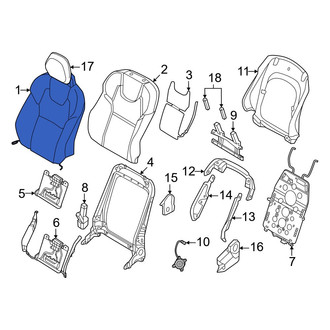 Volvo OE - Front Left Seat Back Cushion Cover