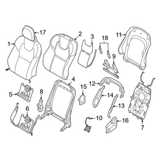 Volvo OE - Seats & Tracks - Driver Seat Components (Seat Back)