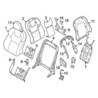 Volvo OE - Seats & Tracks - Passenger Seat Components (Seat Back)