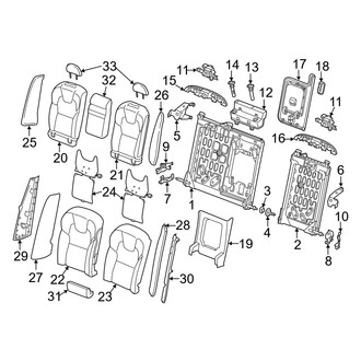 Volvo OE - Seats & Tracks - Rear Seat Components (Seat Back Components)