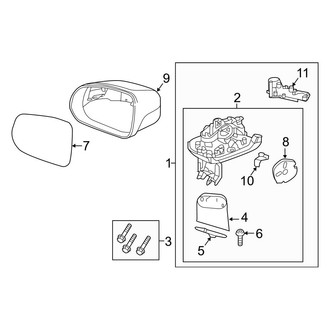Volvo OE - Front Door - Outside Mirrors (W/O Power Retract)