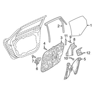 Volvo OE - Rear Door - Glass & Hardware