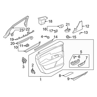 Volvo OE - Rear Door - Interior Trim (W/O Sun Shade)